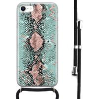 iPhone 8/7 hoesje met koord - Snake pastel - thumbnail