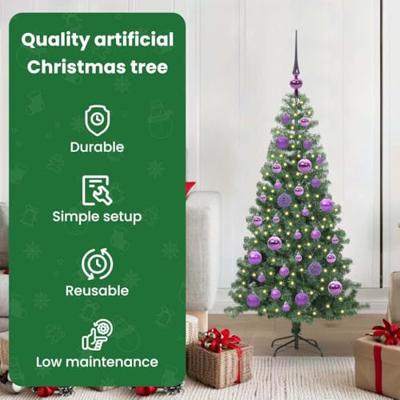 VidaXL Kerstboom met 150 led met standaard groen 120 cm pvc