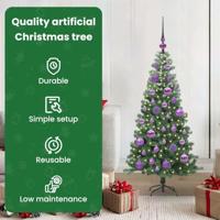 VidaXL Kerstboom met 150 led met standaard groen 120 cm pvc - thumbnail
