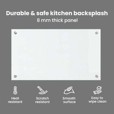 VidaXL Keuken achterwand doorzichtig 70 x 40 cm gehard glas