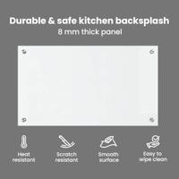 VidaXL Keuken achterwand doorzichtig 70 x 40 cm gehard glas - thumbnail