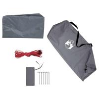 Kampeerluifel waterdicht 420x440 cm grijs en oranje - thumbnail