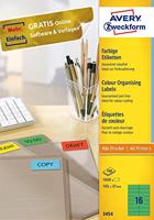 Etiket Avery Zweckform 3454 105x37mm groen 1600stuks - thumbnail