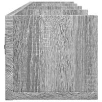 Wandkasten 2 st 99x18x16,5 cm bewerkt hout grijs sonoma eiken - thumbnail