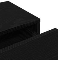 Wandschap met lades 60x26,5x15 cm bewerkt hout zwart - thumbnail