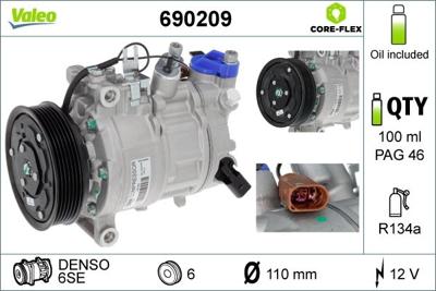 Compressor, airconditioning 690209