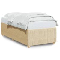 Bedframe zonder matras 80x200 cm stof crèmekleurig - thumbnail