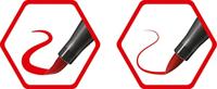 STABILO Pen 68 brush, premium brush viltstift, aarde groen, per stuk - thumbnail
