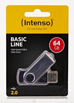 Pendrive INTENSO 3503490 USB 2.0 64 GB Zwart 64 GB USB stick - thumbnail