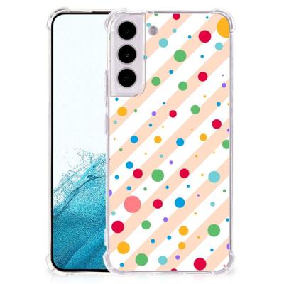 Samsung Galaxy S22 Plus Doorzichtige Silicone Hoesje Dots Samsung Galaxy S22 Plus Doorzichtige Silicone Hoesje Dots