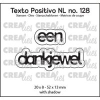 Crealies • texto positivo een dankjewel - thumbnail