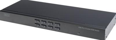 Digitus KVM-Umschalter KVM-switch 8 poorten VGA PS/2, USB 1280 x 1024 Pixel, 1920 x 1200 Pixel