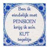 Tegel delfts blauw - Pensioen kut - thumbnail