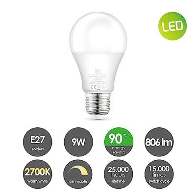 Edison Vintage E27 | LED filament lichtbron Filament | A60 Helder | 9W 806lm 2700K Dimbaar | warm wit licht | geschikt voor E27 fitting
