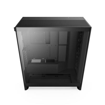 NZXT h7 flow (2024) midi tower behuizing (zwart | 2x usb-a | 1x usb-c | tempered glass)