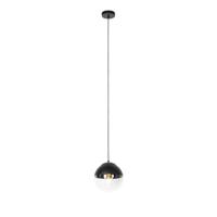 QAZQA Retro hanglamp zwart met helder glas 20 cm - Eclipse - thumbnail