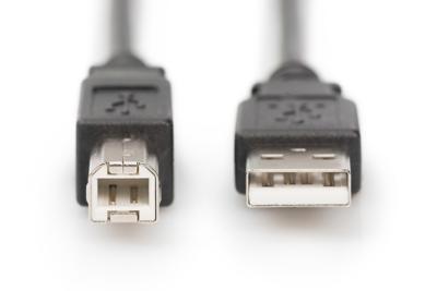 DIGITUS USB 2.0 aansluitkabel - 10 stuks - 1,8 m - USB A (St) naar USB B (St) - 480 Mbit/s - verbindingskabel - zwart