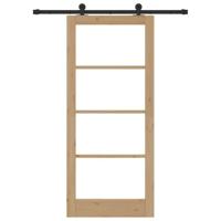 Schuifdeur ORKDAL Bruin 86 x 198.5 cm Hout en metaal - thumbnail