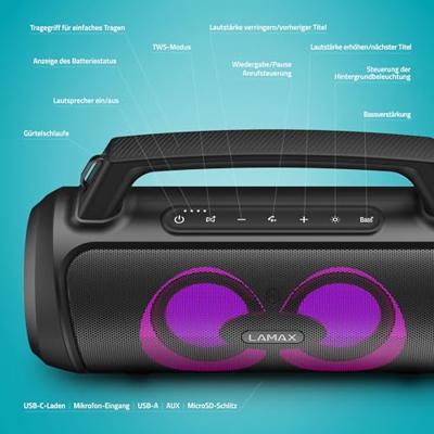 Lamax PartyGo1 Karaokesysteem Incl. microfoon