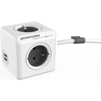 Allocacoc PowerCube Extended, stekkerdoos met USB - thumbnail