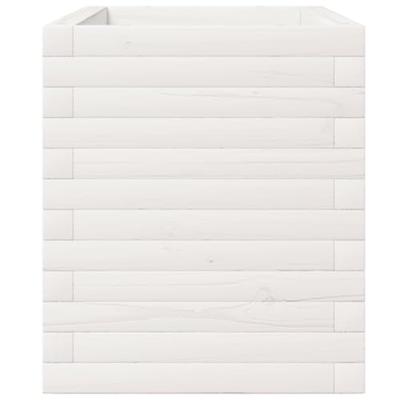 Plantenbak 110x40x49,5 cm massief grenenhout wit