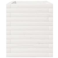 Plantenbak 110x40x49,5 cm massief grenenhout wit - thumbnail