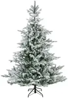 Everlands Grandis fir kunstkerstboom besneeuwd groen 180cm - thumbnail