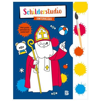 Standaard Uitgeverij Kleurboek met verfpalet en penseel sinterklaas