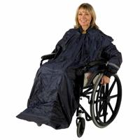 Rolstoelponcho Wheely Mac met mouwen Deluxe | Gevoerd | Capuchon | Winddicht | Waterdicht | Blauw | Large | Splash | PR34025-L - thumbnail
