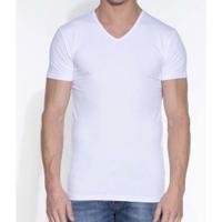 Garage Bodyfit T-shirt V-neck Basic T-shirts White - thumbnail