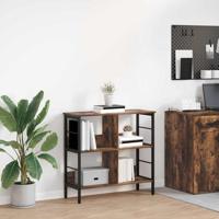 Boekenkast Gerookt eiken 82 x 32 x 79 cm Bewerkt hout - thumbnail