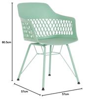 Keukenstoel DKD Home Decor 57 x 57 x 80,5 cm Groen - thumbnail