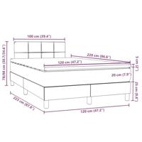 Boxspring met matras en LED fluweel donkergrijs 120x220 cm - thumbnail