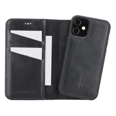 NorthLife iPhone 12 Mini - Leren Afneembare 2-in-1 bookcase telefoonhoes - Zwart NorthLife iPhone 12 Mini - Leren Afneembare 2-in-1 bookcase telefoonhoes - Zwart