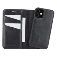 NorthLife iPhone 12 Mini - Leren Afneembare 2-in-1 bookcase telefoonhoes - Zwart - thumbnail