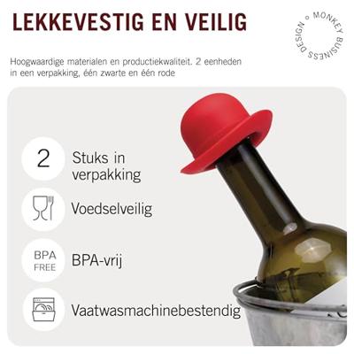 Apenkool Bowler Flessenstoppen - set van 2 stuks