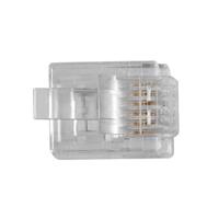 ACT TD106R RJ12 Modulaire Connector | Ronde kabel | Soepele Aders | 25 stuks - thumbnail