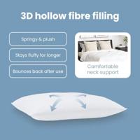 VidaXL Hoofdkussen met kussen wit katoen en polyester - thumbnail