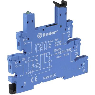 Finder 93.01.7.060 Relaissocket Met houderbeugel, Met LED, Met EMC-ontstoringsschakeling Geschikt voor serie: Finder serie 34 (l x b x h) 88 x 6.2 x 76 mm Tray Finder 93.01.7.060 Relaissocket Met houderbeugel, Met LED, Met EMC-ontstoringsschakeling Geschikt voor serie: Finder serie 34 (l x b x h) 88 x 6.2 x 76 mm Tray