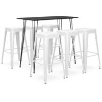 7-delige Barset zwart en wit - thumbnail