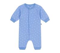 Lange baby-overall met kleine ankers print van PETIT BATEAU blauw - thumbnail