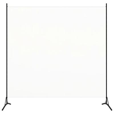 Kamerscherm met 1 paneel 175x180 cm stof wit
