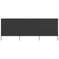Windscherm 3-panelen 400x160 cm stof antraciet - thumbnail