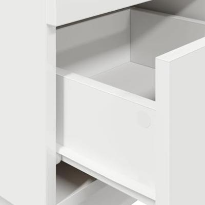 Nachtkastje met 2 lades 36x36x68 cm wit