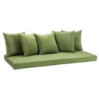 Kussenset Tarifa - 6 delig - donkergroen - 170x70x11 cm en 50x50 cm - thumbnail