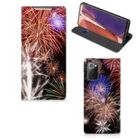 Samsung Galaxy Note20 Hippe | Standcase | Vuurwerk - thumbnail