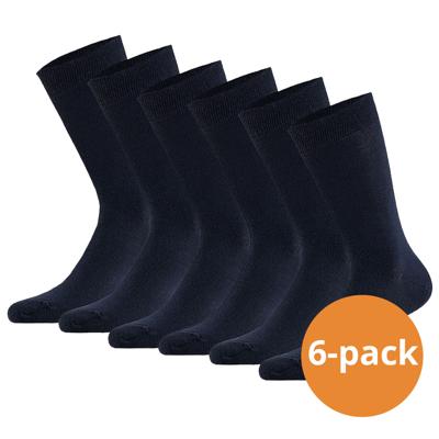 Apollo Sokken Basic Bamboo Navy 6-pack-35/38