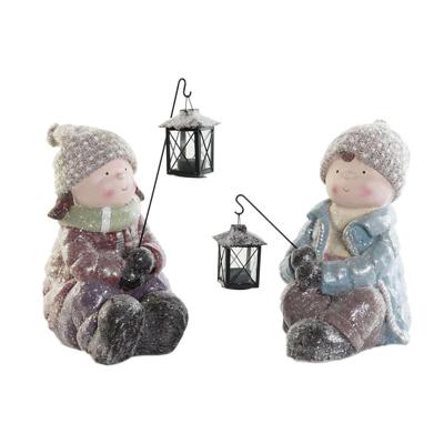 Kerstversiering DKD Home Decor Multicolour 29 x 18 x 34 cm (2 Stuks)