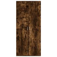 Schoenenkast 80x39x178 cm bewerkt hout gerookt eikenkleurig - thumbnail