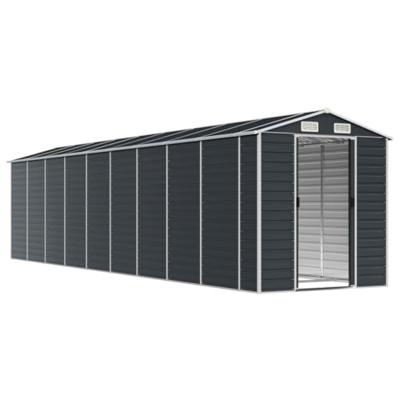 Tuinschuur 191x810x198 cm gegalvaniseerd staal antracietkleurig